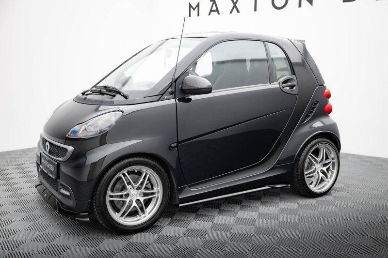 Maxton Seitenschweller Ansatz Brabus Smart Fortwo C451 Facelift schwarz Hochglanz BR-SM-FT-451-SD1-G