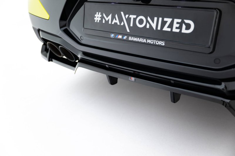 Maxton Mittlerer Cup Diffusor Heck Ansatz BMW X4M F98 Facelift schwarz Hochglanz BM-X4M-F98F-RD1G+RD2-G