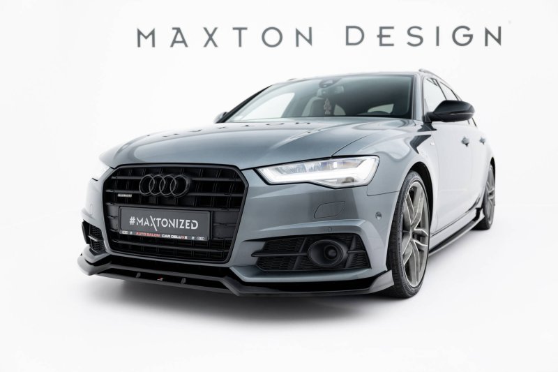 Maxton Front Ansatz V.3 Audi A6 / A6 C7 S-line/ S6 C7 Facelift schwarz Hochglanz AU-A6-C7F-SLINE-FD2G+FD2R-G