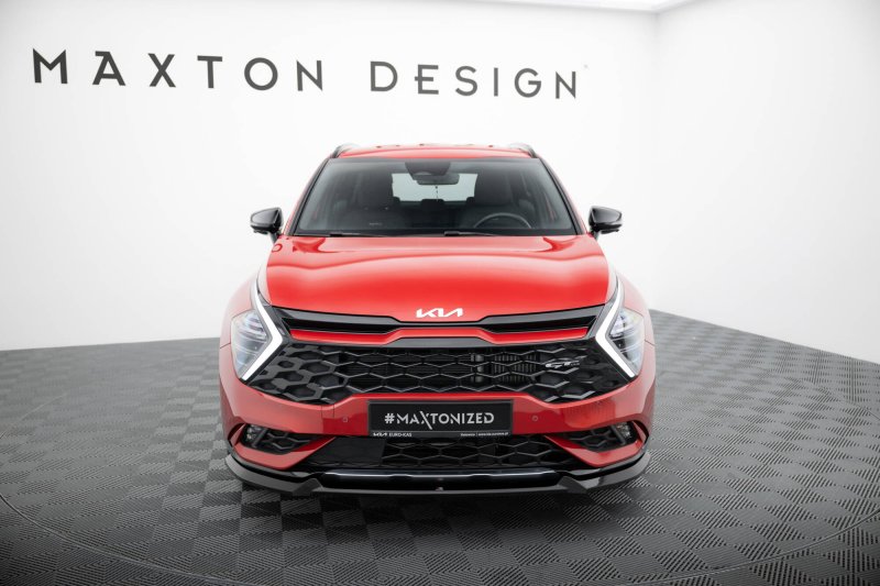 Maxton Front Ansatz V.1 Kia Sportage GT-Line Mk5 schwarz Hochglanz KI-SP-5-GTLINE-FD1-G