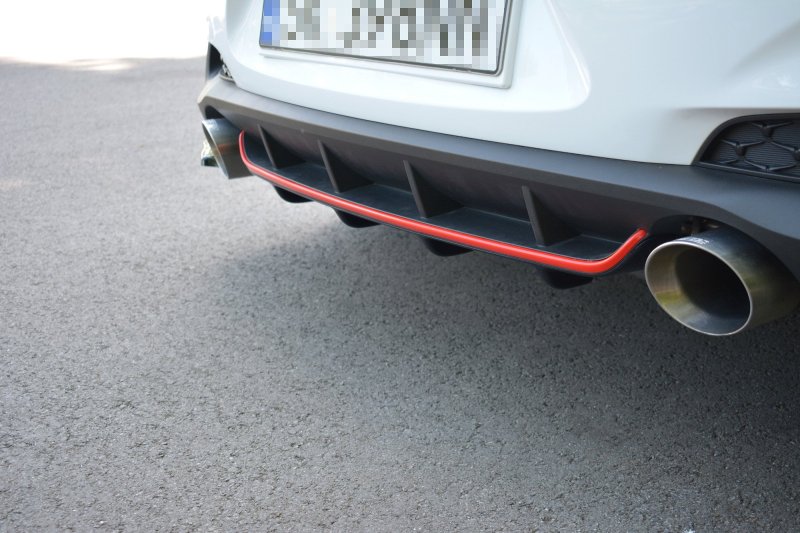 Maxton Diffusor Heck Ansatz für Hyundai I30 N Mk3 Hatchback schwarz Hochglanz HY-I30-3-N-RS1-G