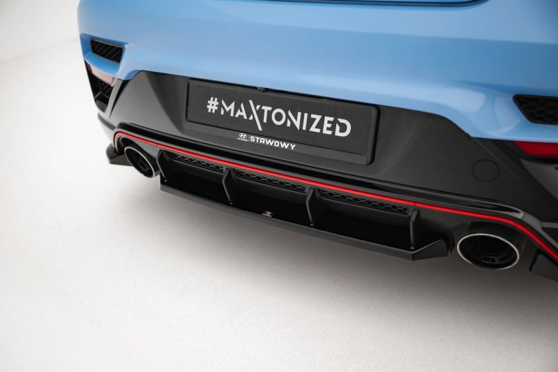Maxton Mittlerer Diffusor Heck Ansatz Hyundai Veloster N Mk2 schwarz Hochglanz HY-VE-2-N-RD1-G