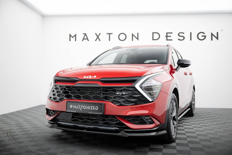 Maxton Front Ansatz V.1 Kia Sportage GT-Line Mk5 schwarz Hochglanz KI-SP-5-GTLINE-FD1-G