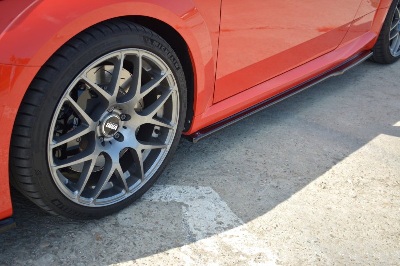 Maxton Seitenschweller Ansatz für Audi TT RS 8S  schwarz Hochglanz AU-TT-3-RS-SD1-G