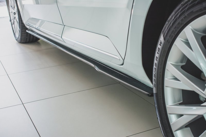 Maxton Seitenschweller Ansatz für Skoda Superb Mk3 FL schwarz Hochglanz SK-SU-3F-SD1-G