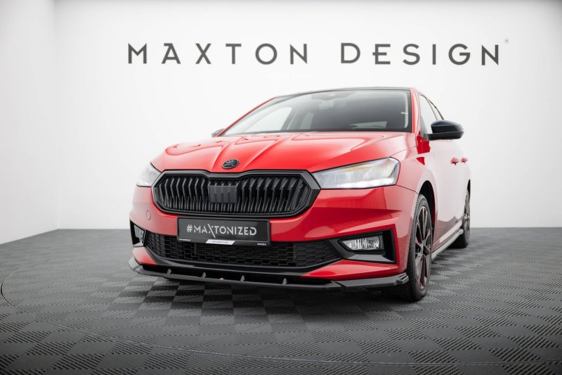 Maxton Front Ansatz Skoda Fabia Mk4 schwarz Hochglanz SK-FA-4-FD1-G