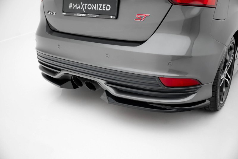 Maxton Heck Ansatz Flaps Diffusor V.3 Ford Focus ST Mk3 Facelift schwarz Hochglanz FO-FO-3F-ST-RSD3-G