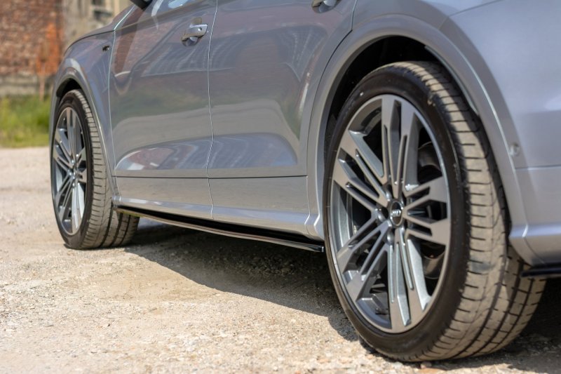 Maxton Seitenschweller Ansatz für Audi SQ5/Q5 S-line MkII schwarz Hochglanz AU-SQ5-2-SD1-G