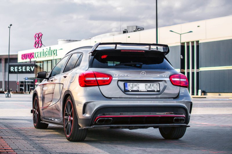 Maxton Seitenschweller Ansatz für Mercedes GLA 45 AMG SUV (X156) vor Facelift schwarz matt ME-GLA-156-AMG-SD1-T