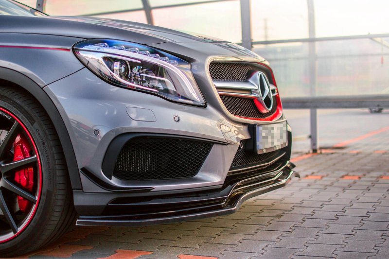 Maxton Front Ansatz für Mercedes GLA 45 AMG SUV (X156) vor Facelift Carbon Look  ME-GLA-156-AMG-FD1-C