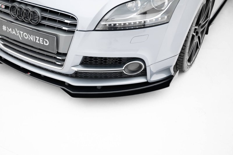 Maxton Front Flaps Audi TT S / TT S-Line 8J Facelift schwarz Hochglanz AUTT2SLINECNC-FSF1-G