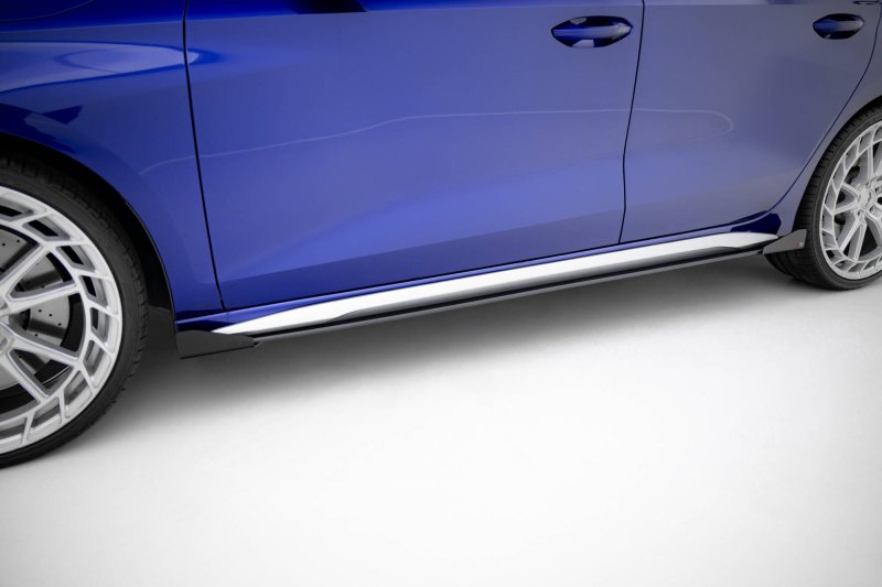 Maxton Side Flaps Audi A3 S-Line Limousine / S3 Limousine 8Y Facelift schwarz Hochglanz AUS38YFCNC-SF1-G