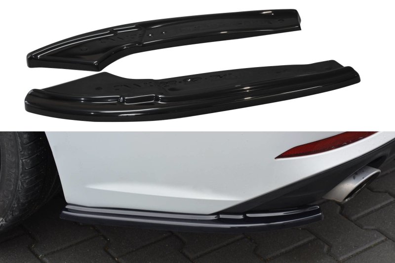 Maxton Heck Ansatz Flaps Diffusor für Audi A5 S-Line F5 Sportback  schwarz Hochglanz AU-A5-2-SLINE-SB-RSD1-G