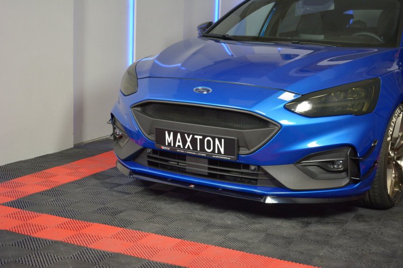 Maxton Front Ansatz V.2 für Ford Focus ST / ST-Line Mk4 schwarz Hochglanz FO-FO-4-STLINE-FD2-G