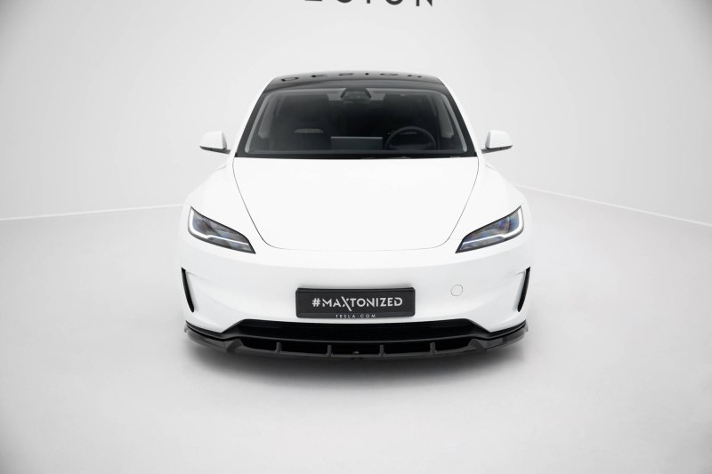 Maxton Front Ansatz V.2 Tesla Model 3 Performance Mk1 Facelift schwarz Hochglanz TE-MODEL3-1F-PFC-FD2-G