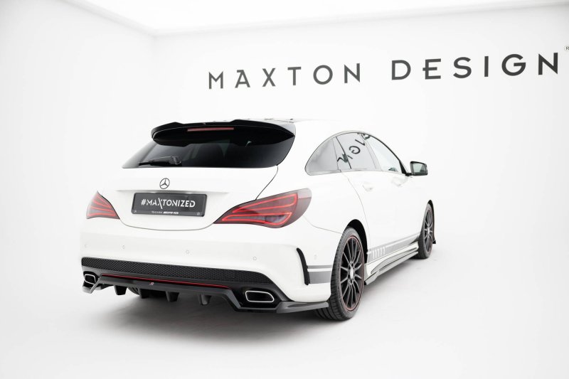 Maxton Spoiler CAP Abrisskante Mercedes-Benz CLA Shooting Brake 45 AMG / AMG-Line C117 schwarz Hochglanz ME-CLA-117-AMG-SB-CAP1-G