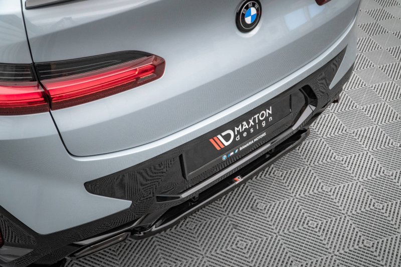 Maxton Mittlerer Diffusor Heck Ansatz für BMW X4 M-Paket G02 Facelift schwarz Hochglanz BM-X4-02F-MPACK-RD1-G
