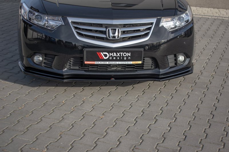 Maxton Front Ansatz für Honda Accord VIII (CU Series) Facelift schwarz matt HO-AC-8F-FD1-T