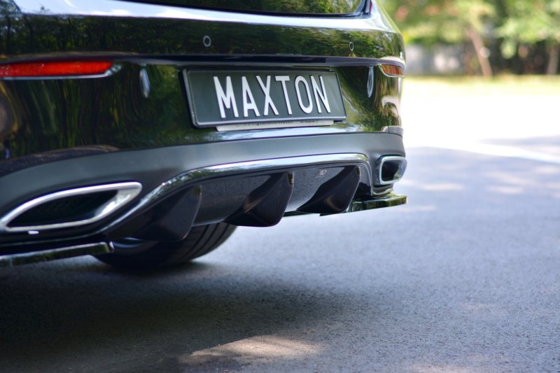 Maxton Diffusor Heck Ansatz für Mercedes-Benz E-Klasse W213 Coupe (C238) AMG-Line schwarz Hochglanz ME-E-213-AMGLINE-C-RS1-G