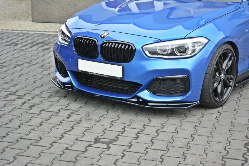 Maxton Front Ansatz V.3 für  BMW 1er F20/F21 M-Power schwarz Hochglanz BM-1-F20F-M-FD3-G