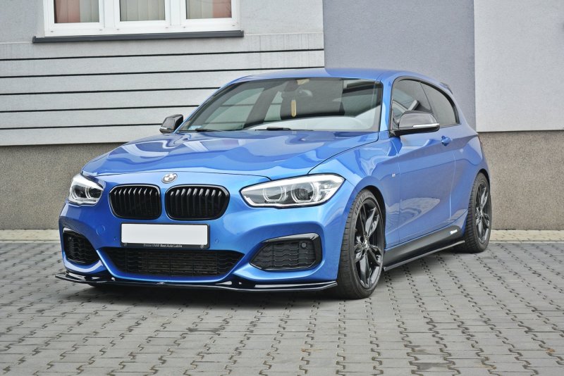 Maxton Front Ansatz V.3 für  BMW 1er F20/F21 M-Power schwarz Hochglanz BM-1-F20F-M-FD3-G