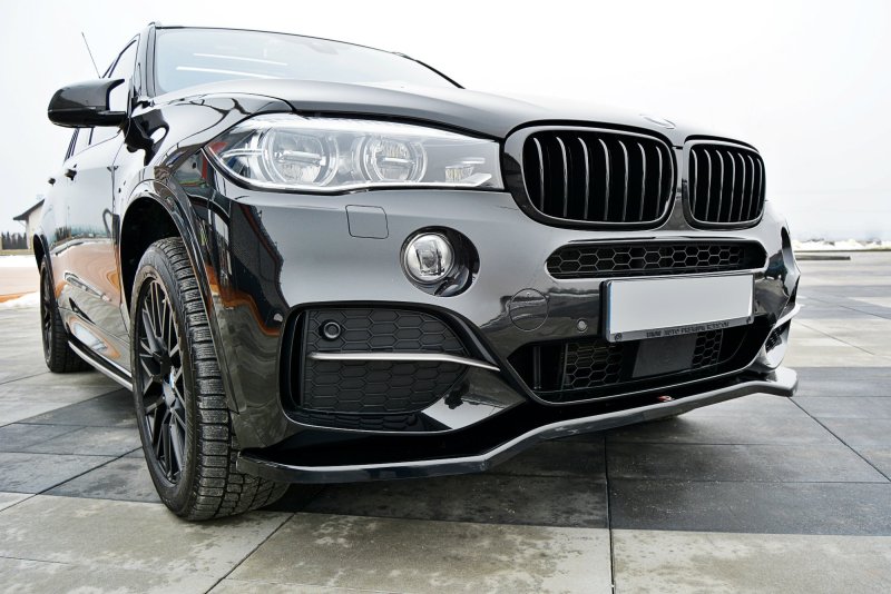 Maxton Front Ansatz V.1 für BMW X5 F15 M Paket schwarz Hochglanz BM-X5-15-M-FD1-G