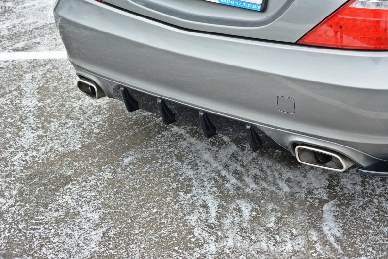 Maxton Diffusor Heck Ansatz für Mercedes SLK R172 schwarz Hochglanz ME-SLK-R172-RS1-G