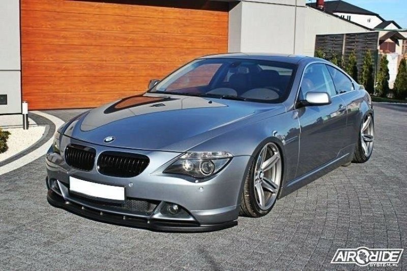 Maxton Front Ansatz für BMW 6er E63 / E64 (vor Facelift) v.1 schwarz Hochglanz BM-6-63-FD1-G