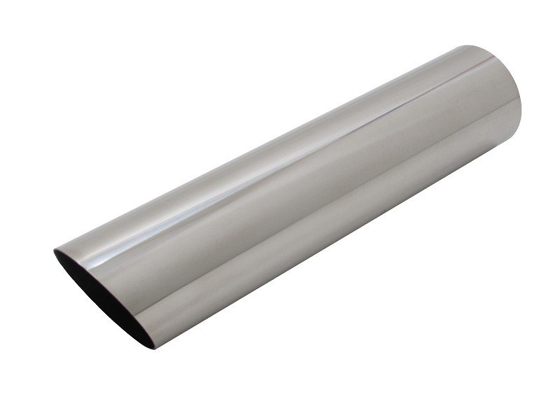 Auspuff Endrohr zum Anschweißen Edelstahl 1x76mm Scharf Schräg mit ABE 763004