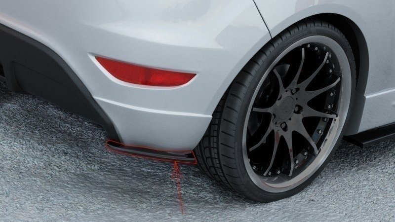 Maxton Heck Ansatz Flaps Diffusor für FORD FIESTA MK7 ST / STLINE / ZETEC S schwarz Hochglanz FO-FI-7-ST-RSD1-G