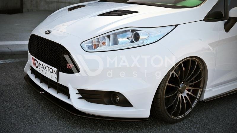 Maxton Front Ansatz V.2 für Ford Fiesta ST Mk7 FL schwarz Hochglanz FO-FI-7F-ST-FD2-G
