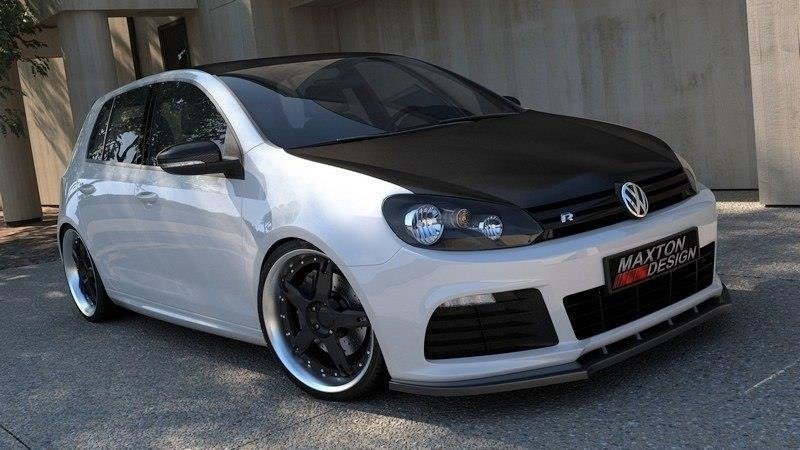 Maxton Front Ansatz für VW GOLF 6 R schwarz Hochglanz VW-GO-6-R-FD1-G