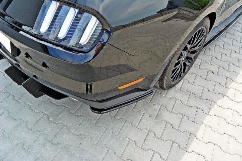 Maxton Heck Ansatz Flaps Diffusor für Ford Mustang GT Mk6  schwarz Hochglanz FO-MU-6-GT-RSD1-G