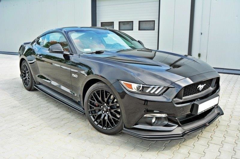 Maxton Front Ansatz für Ford Mustang GT Mk6 schwarz Hochglanz FO-MU-6-GT-FD1-G