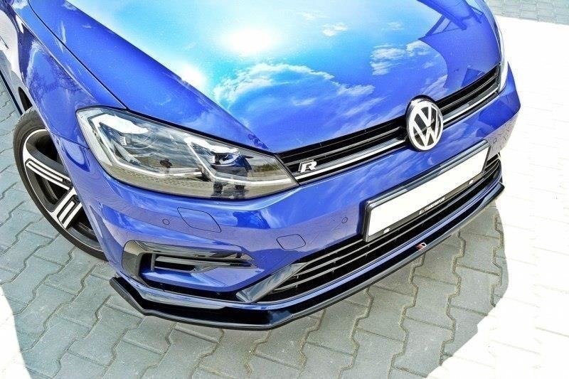Maxton Front Ansatz V.2 für VW Golf 7 R / R-Line Facelift schwarz Hochglanz VW-GO-7F-R-FD2-G