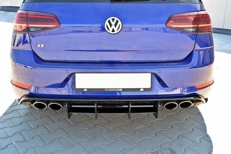 Maxton Diffusor Heck Ansatz für Heckschürze für VW GOLF 7 R Facelift VW-GO-7F-R-CNC-RS1