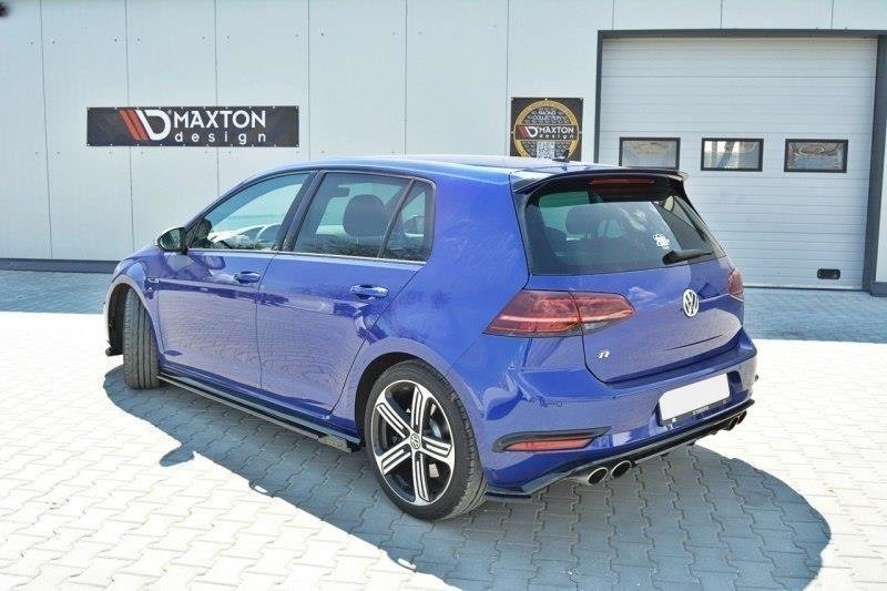 Maxton Seitenschweller Ansatz für V.1 für VW Golf 7 R / R-Line Facelift schwarz Hochglanz VW-GO-7F-R-SD1-G