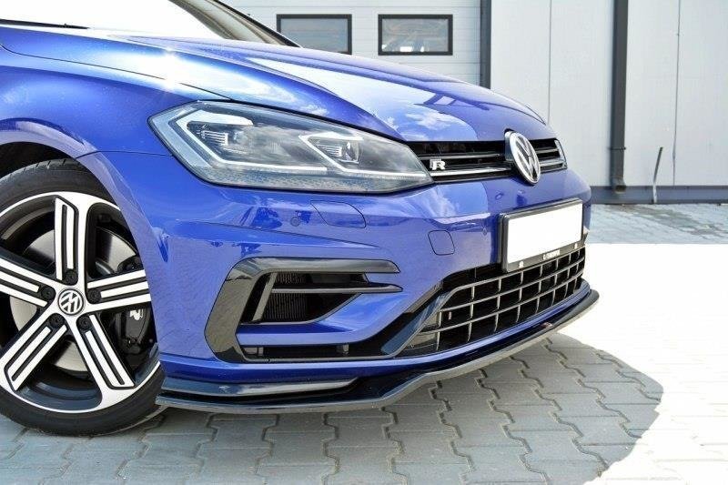 Maxton Front Ansatz V.3 für VW Golf 7 R / R-Line Facelift schwarz Hochglanz VW-GO-7F-R-FD3-G