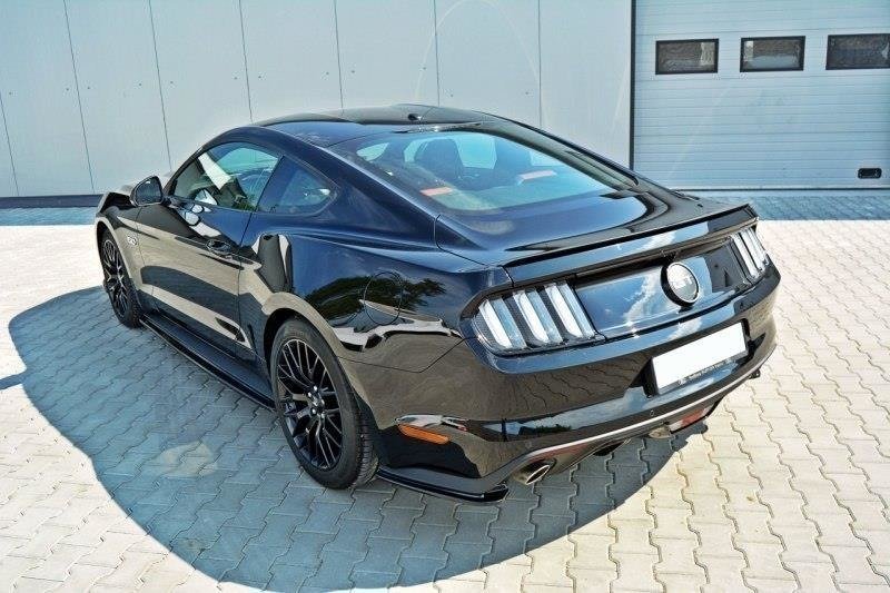 Maxton Heck Ansatz Flaps Diffusor für Ford Mustang GT Mk6  schwarz Hochglanz FO-MU-6-GT-RSD1-G