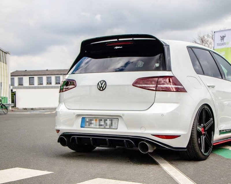 Maxton Diffusor Heck Ansatz für VW GOLF Mk7 GTI CLUBSPORT schwarz Hochglanz VW-GO-7-GTI-CS-RS1-G