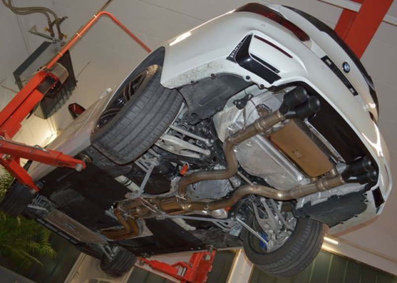 Friedrich Motorsport 70mm Duplex-Anlage mit 200 Zellen Sport-Kats. Edelstahl 881371KD-X