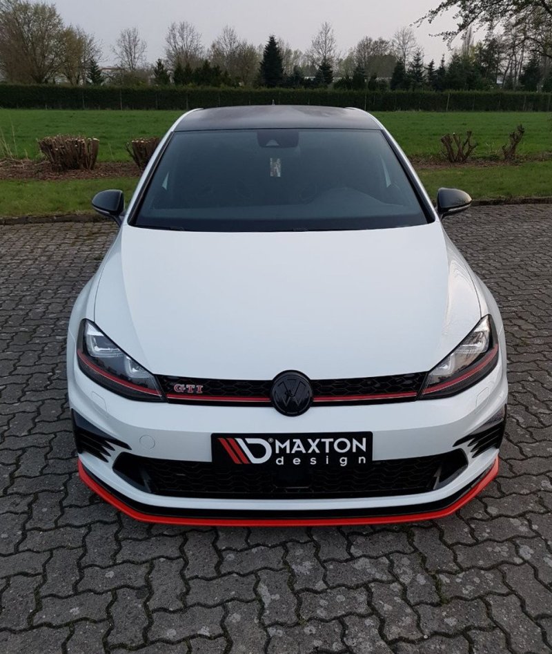 Maxton Front Ansatz für VW GOLF Mk7 GTI CLUBSPORT schwarz Hochglanz VW-GO-7-GTI-CS-FD1-G