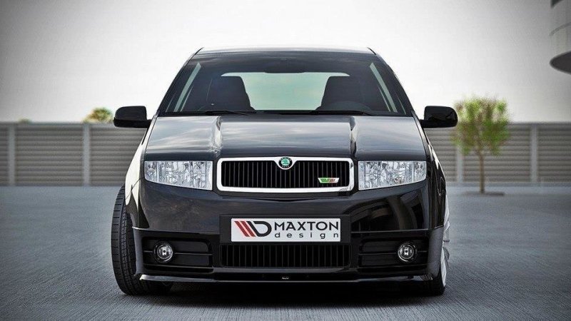 Maxton Front Ansatz für Skoda Fabia RS Mk1 schwarz Hochglanz SK-FA-1-RS-FD1-G