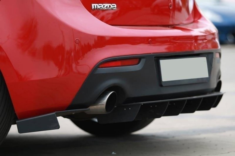 Maxton Diffusor Heck Ansatz für Heckschürze für MAZDA 3 MK2 MPS MA-3-2-MPS-CNC-RS1