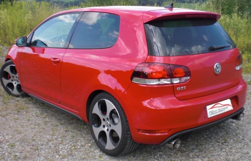 Friedrich Motorsport 3 Zoll (76mm) Duplex Sportendschalldämpfer VW Golf 6 GTI + Edition 35 971445GD-x3-X