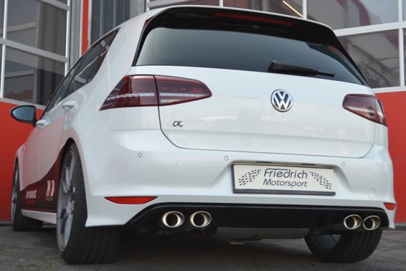 Friedrich Motorsport 3 Zoll (76mm) Duplex Sportendschalldämpfer VW Golf 7 R 971450RD-x3-X