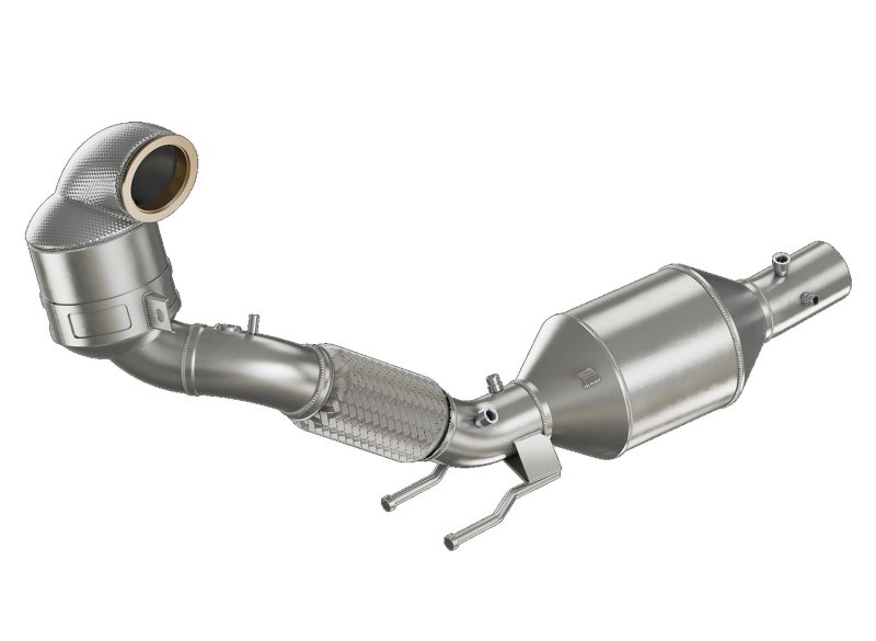 Friedrich Motorsport 76mm Downpipe mit 200 Zellen HJS Sport-Kat. & OPF Edelstahl 981046O-X3-DPKAHJS