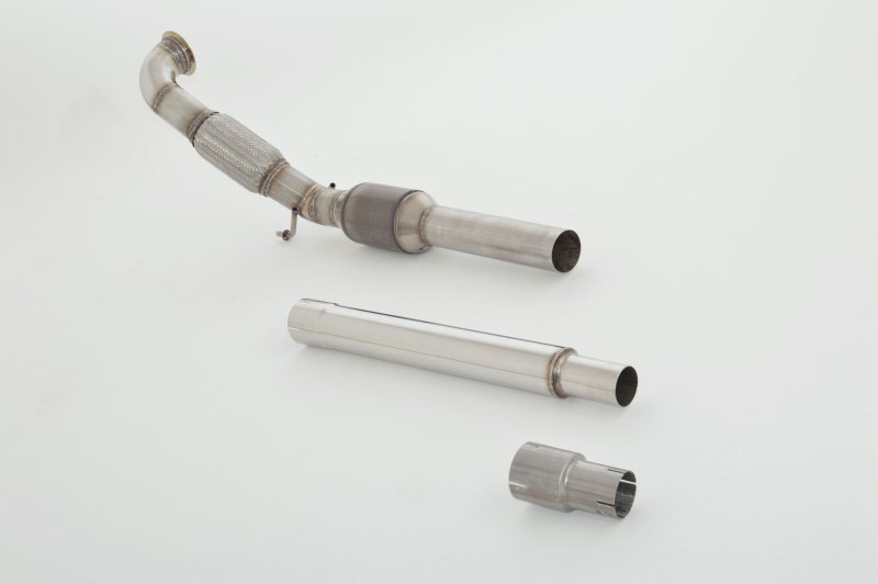 Friedrich Motorsport 76mm Downpipe mit 200 Zellen Sport-Kat. Edelstahl 981448BT-X3-DPKATG