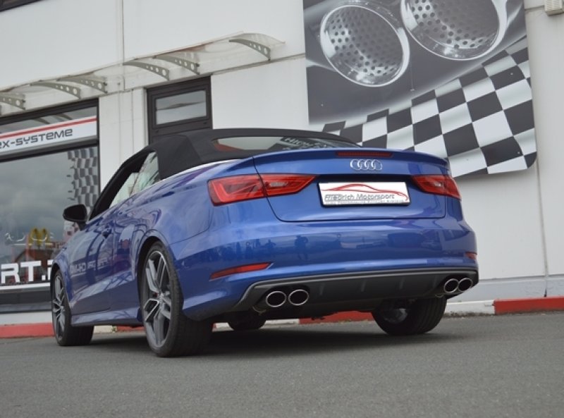 Friedrich Motorsport 76mm Duplex-Anlage mit originaler Klappensteuerung Audi S3 8V Cabrio Quattro 991059SKL-x3-X
