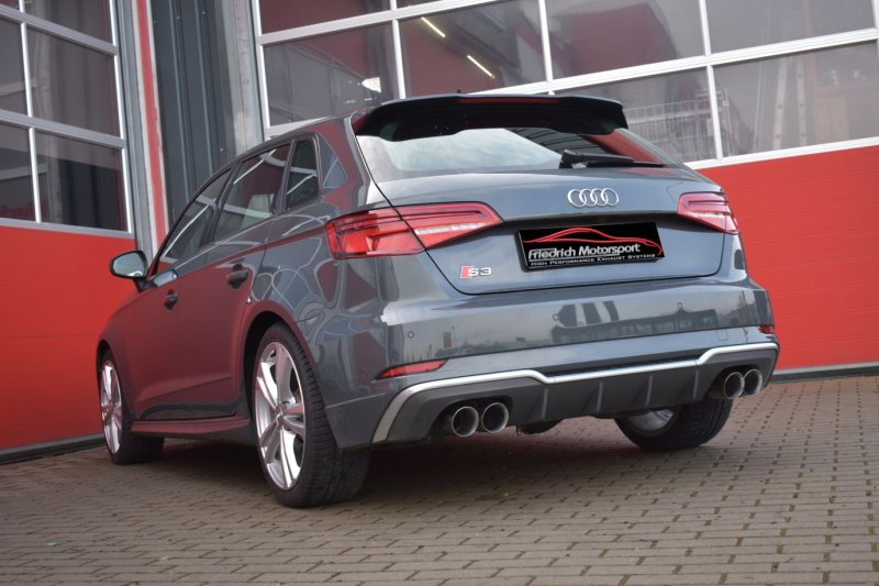 Friedrich Motorsport 76mm Duplex-Anlage mit originaler Klappensteuerung Audi S3 8V Sportback Quattro 991064SKL-x3-X